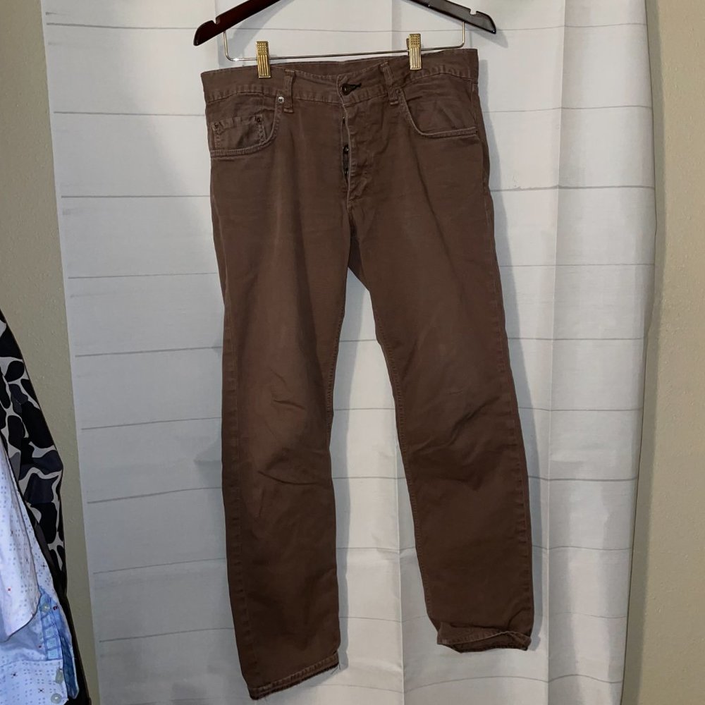 Rag & Bone Standard Issue Fit 3 Slim Straight Leg Men’s Pants Color Dis Khaki